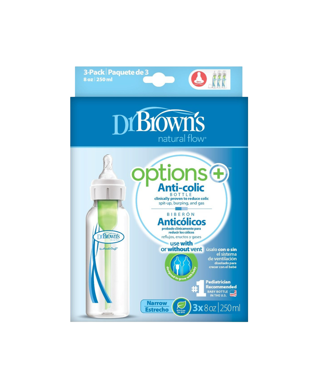 Options + Anti-Colic Narrow 3pk
